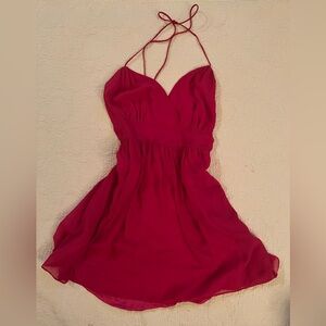Pink Halter flowy Dress
